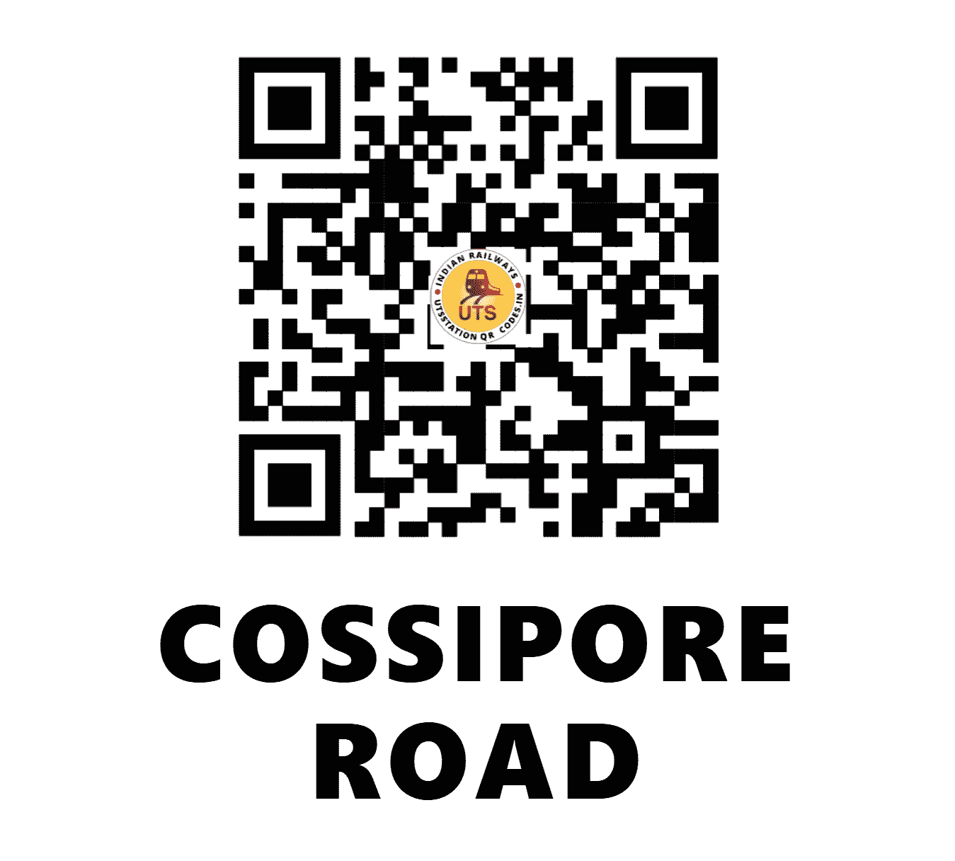 UTS QR Code for COSSIPORE ROAD - CED - ER (WEST BENGAL)